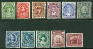 SG 117-127 Newfoundland 1911-16. 1c-15c set of 11. Fresh mounted mint. 1c & 2c..