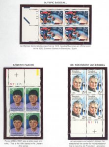 U.S. #MINT BLOCK SETS/MIXED CONDITION 