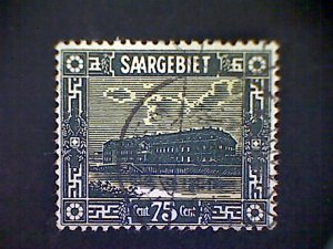 Saar (Germany) Scott #112, used (o), 1923, Pottery at Mettlach, 75cts, black