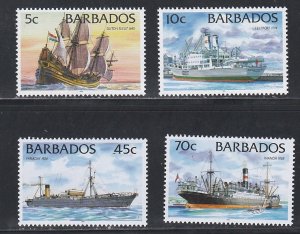 Barbados # 872 / 880, Ships, Short Set,, Mint  NH, 1/3 Cat.