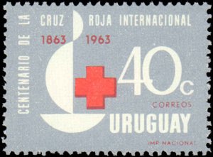 Uruguay #706-707, Complete Set(2), 1964, Red Cross, Never Hinged