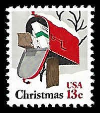 PCBstamps   US #1730 13c Christmas - Mailbox, MNH, (13)