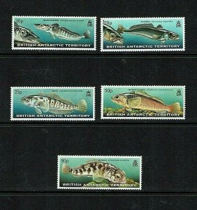 British Antarctic Territory: 1998 Fish of the Southern Ocean, MNH set