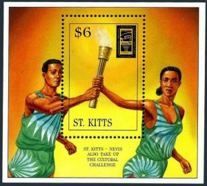 St Kitts 413,MNH.Mi Bl.15. Modern Olympic Games centenary.Olymphilex-1996.Torch.