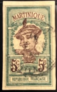 Martinique 1908-1930 SC 65 Var /Maury 63 imperf used