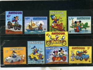 ANTIGUA 1980 DISNEY TRANSPORTATION SET OF 9 STAMPS MNH