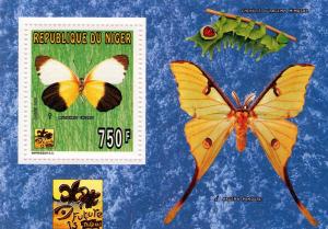 Niger 1996 Butterflies Scouts s/s Perforated mnh Scott#885