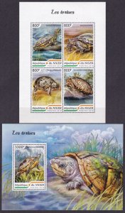 2018 Niger 5873-5876KL+5877/B876 Reptiles - Turtles 26,00 €