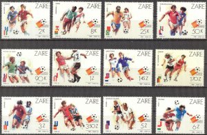 Zaire 1982 Football Soccer World Cup Spain 1982 Set of 12 MNH