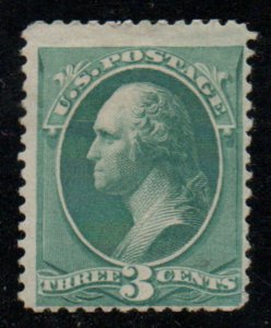 US #207 SCV $80.00 F/VF mint hinged, fresh color, nice stamp,  SCV $80.00