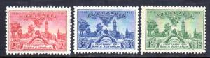 Australia F-VF MVLH Complete Set #159-161  SCV $16.25
