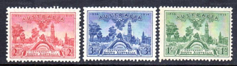 Australia F-VF MVLH Complete Set #159-161  SCV $16.25