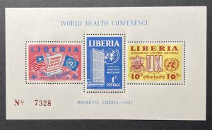 Liberia 1952, #340a S/S, U.N., MNH.