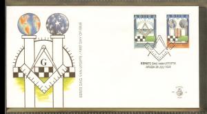 1996 - Aruba FDC E64 - Solidarity - 25 years Freemasons'lodge El Sol Naciente...