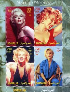 Somalia 2004 MARILYN MONROE Sheet Perforated Mint (NH)