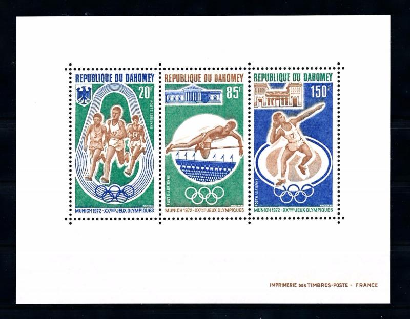 [55428] Benin Dahomey 1972 Olympic games Munich Athletics MNH Sheet