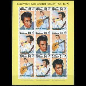 GAMBIA 1993 - Scott# 1347 Sheet-Elvis Presley NH