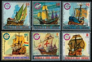 EQUATORIAL GUINEA Sc 75161-3, 75167, 75170, 75173 CANCELED - 1975 -Sailing Ships