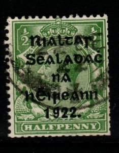 IRELAND SG26 1922 ½d GREEN USED