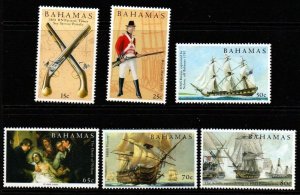 BAHAMAS SG1380/5 2005 BATTLE OF TRAFALGAR MNH
