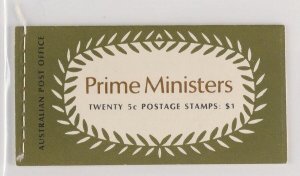 AUSTRALIA 1969 Prime Ministers $1 booklet N70/2. MNH **. SG SB45. Pfr B132Hg