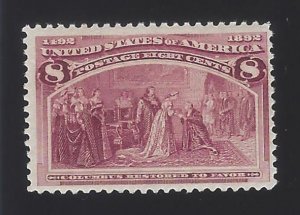 US #236 1893 Magenta Perf 12 MNH F-VF SCV $165