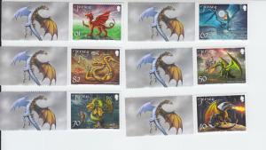 2015 Jersey Dragons (6) (Scott 1816-21) MNH