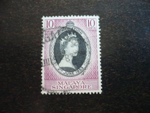 Stamps - Singapore - Scott# 27 - Used Set of 1 Stamp