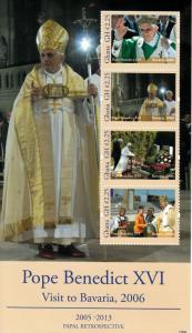 Ghana 2013 MNH Papal Retrospective Pope Benedict XVI Visit Bavaria 2006 4v M/S