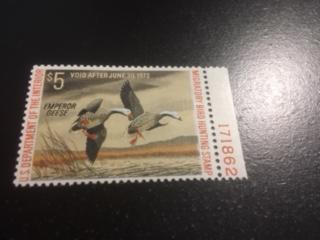 Us sc RW 39 MNH plate number