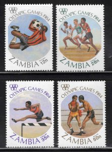 Zambia MNH 304-7 Los Angeles Olympic Games 1984 SCV 2.50