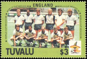 Tuvalu #364-371, Complete Set(8), 1986, Sports, Soccer, Never Hinged