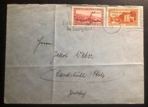 1935 Saar Cover First Plebiscite Cancel To Landstuhl