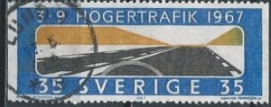 Sweden 735 (used) 35ö right-hand driving in Sweden (1967)