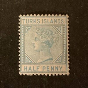 Turks Islands Scott #48a hinged