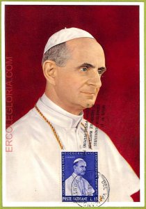 ad3276 - VATICAN - Postal History - MAXIMUM CARD - RELIGION, Pope