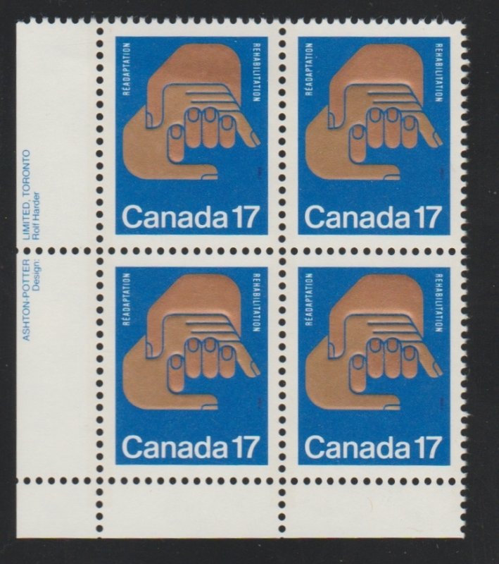 Canada 856 Rehabilitation - MNH - Plate block LL