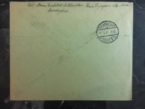 [D*] 1931 Natkiskiai Lithuania Registered Cover To Frankfurt Germany