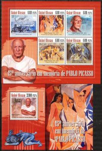 Guinea Bissau 2018 Art Paintings Pablo Picasso sheet + S/S MNH