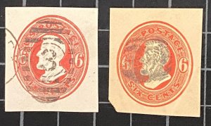 US Stamps- SC# U181  - U182  - Used - SCV - $13.00