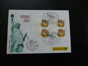 New York international philatelic exposition cover Germany 2002