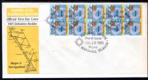 Marshall Islands 42a Map Booklet Pane U/A FDC