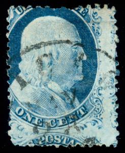 MOMEN: US STAMPS #9 VAR. CHICAGO PERF 12.5 USED WEISS CERT