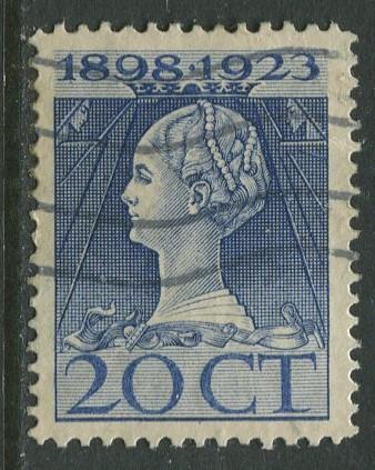 Netherland - Scott 128 - Queen Wilhelmina -1923- Used - Single 20c stamp