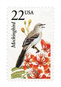 1987 22c Mockingbird, North American Wildlife Scott 2330 Mint F/VF NH