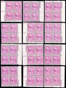 US Stamps # 831 MNH VF Fresh Lot Of 25 Plate Blocks Of 4 Scott Value $625.00