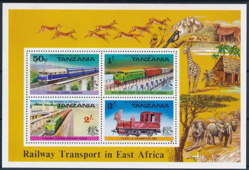 [63680] Tanzania 1976 Railway Train Eisenbahn Chemin de Fer Souvenir Sheet MNH