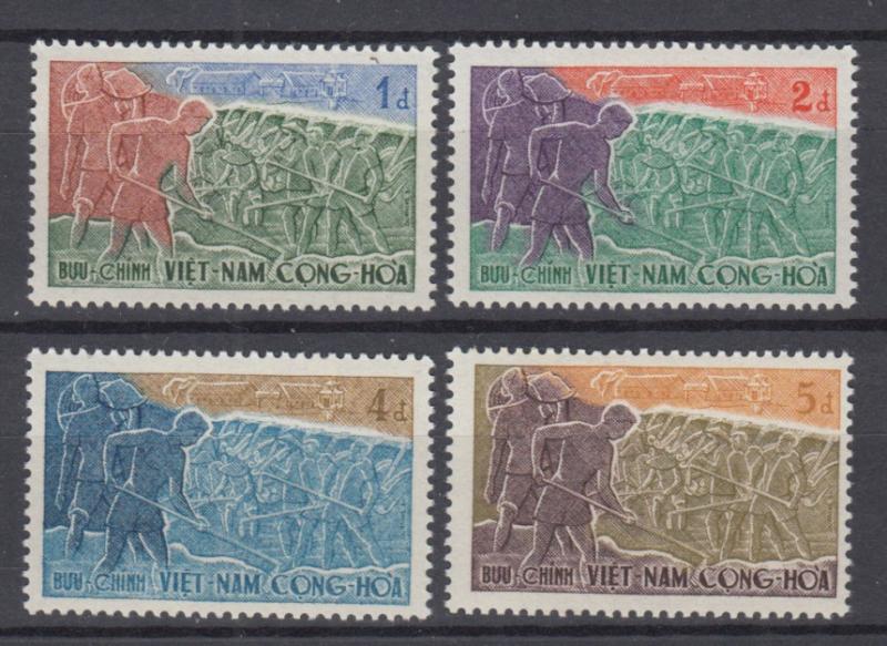 South Vietnam 1959 Full  Set Sc#120-123 MNH Luxe (White Gum)