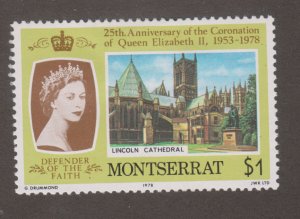 Montserrat 387 Anniversary of Coronation of Elizabeth II 1978