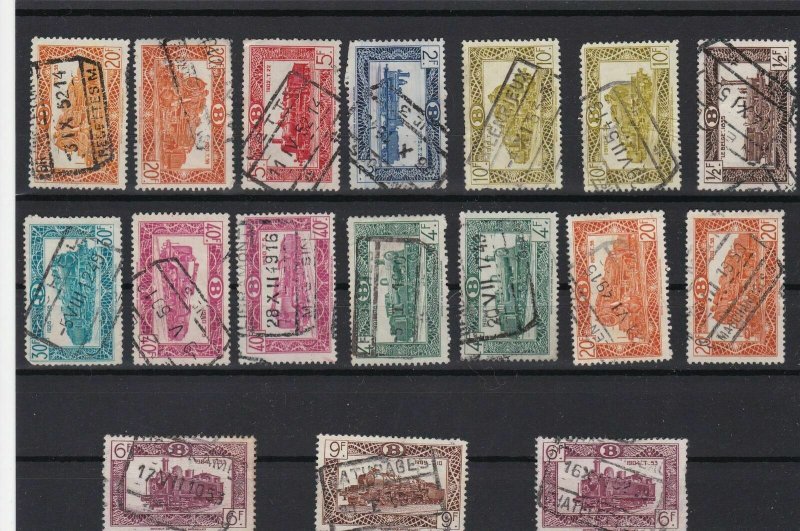 belgium railway parcel stamps ref r10907